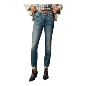 MOTHER The Insider Ankle High-Rise Jeans Poppin Wheelies NWT $258 Size 27